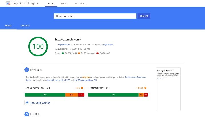 PageSpeed Insights by Google